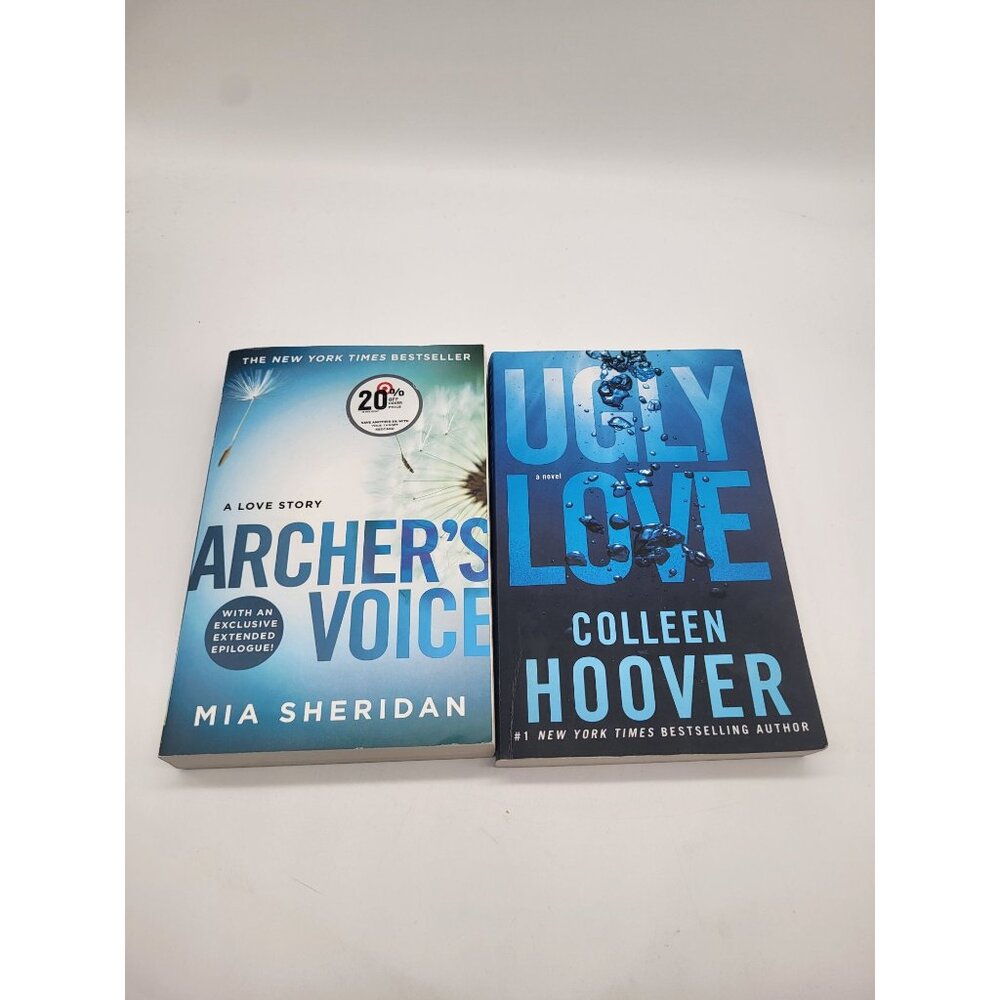 Colleen Hoover Mia Sheridan Lot of 2 Books UGLY LOVE & ARCHER'S VOICE Paperback